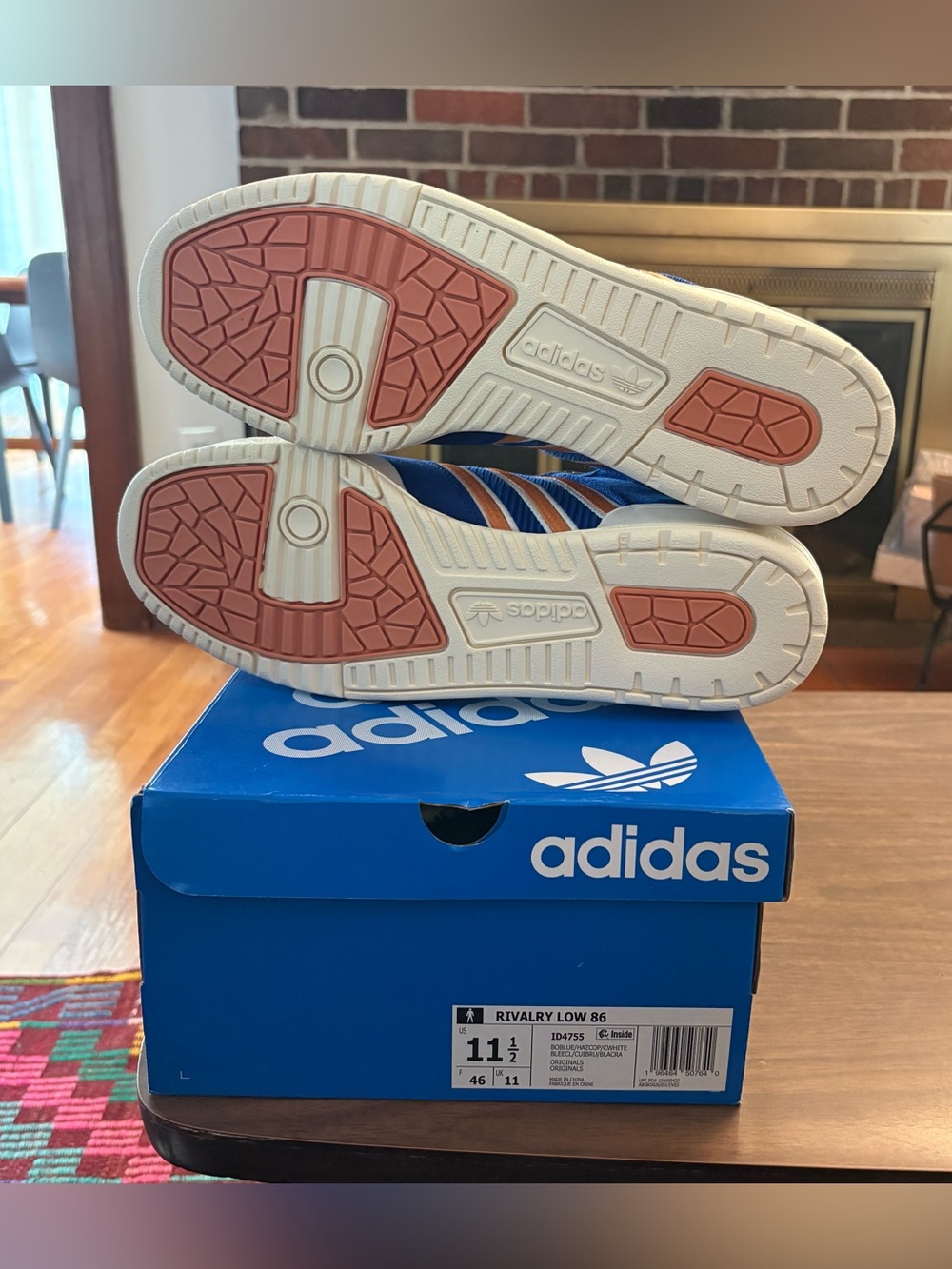 Brand new never worn adidas originals rivalry low!  Blue & orange size 11.5 - Picture 5 of 5